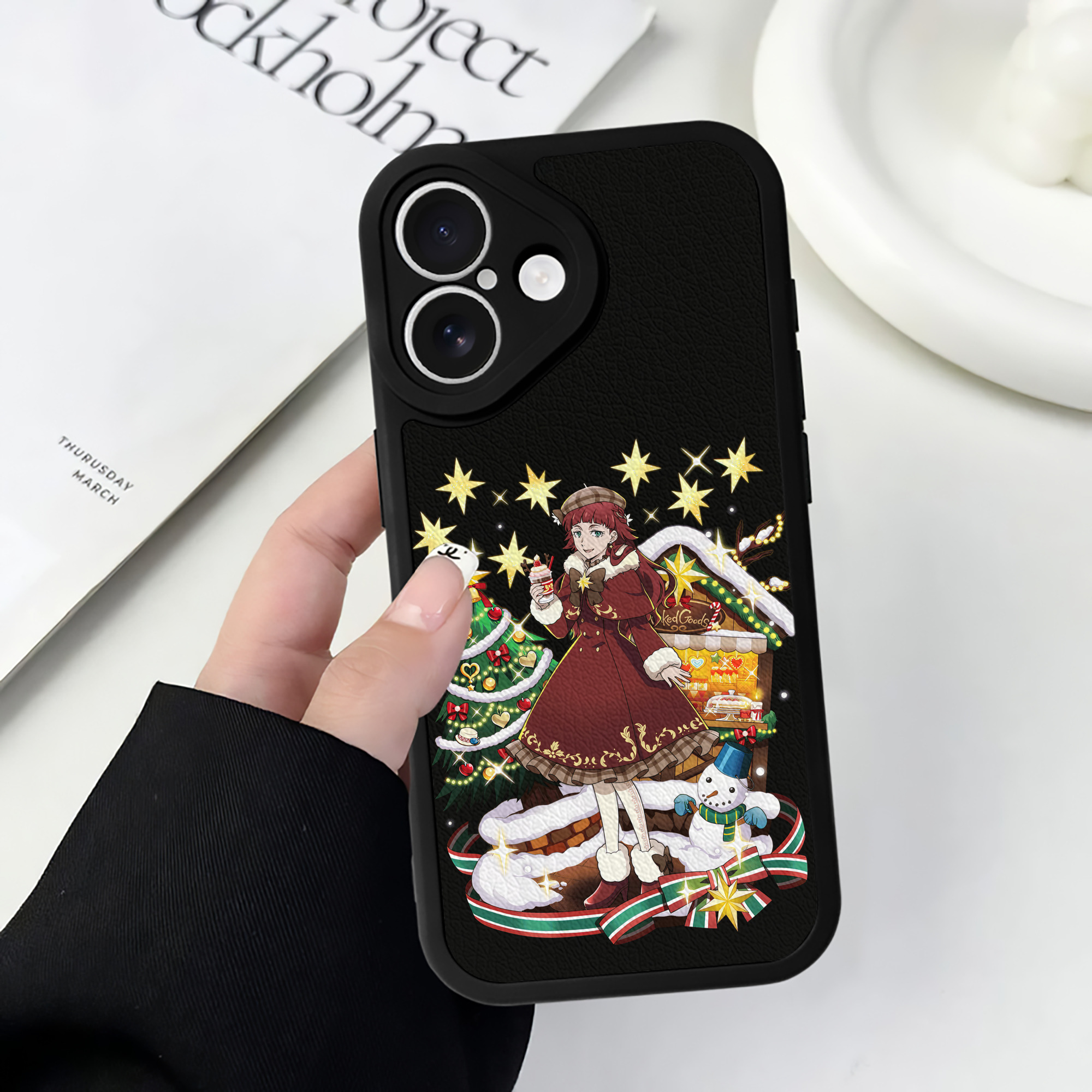 （画像用） 文豪ストレイドッグス Bungo Stray Dogs 【iPhone 16シリーズ対応】シリコンスマホケース（レザー調） 材質：シリコン